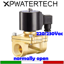 Elettrovalvole per acqua aria gasolio SERIE ROUND versione NO normalmente APERTA alimentazione elettrica 220Vac