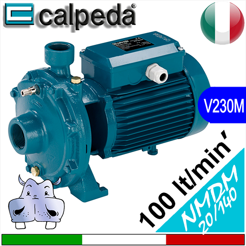 Calpeda NMDM20-140-BE NMDM20-140-AE Twin-impeller electric pumps - single-phase power supply