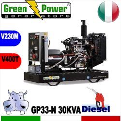 Generatore Gruppo Elettrogeno diesel GP33-N 30KVA Trifase - Aperto - avviamento elettrico