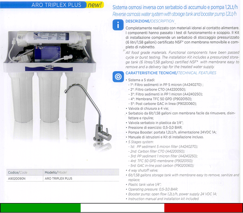depuratore osmosis acqua da bere